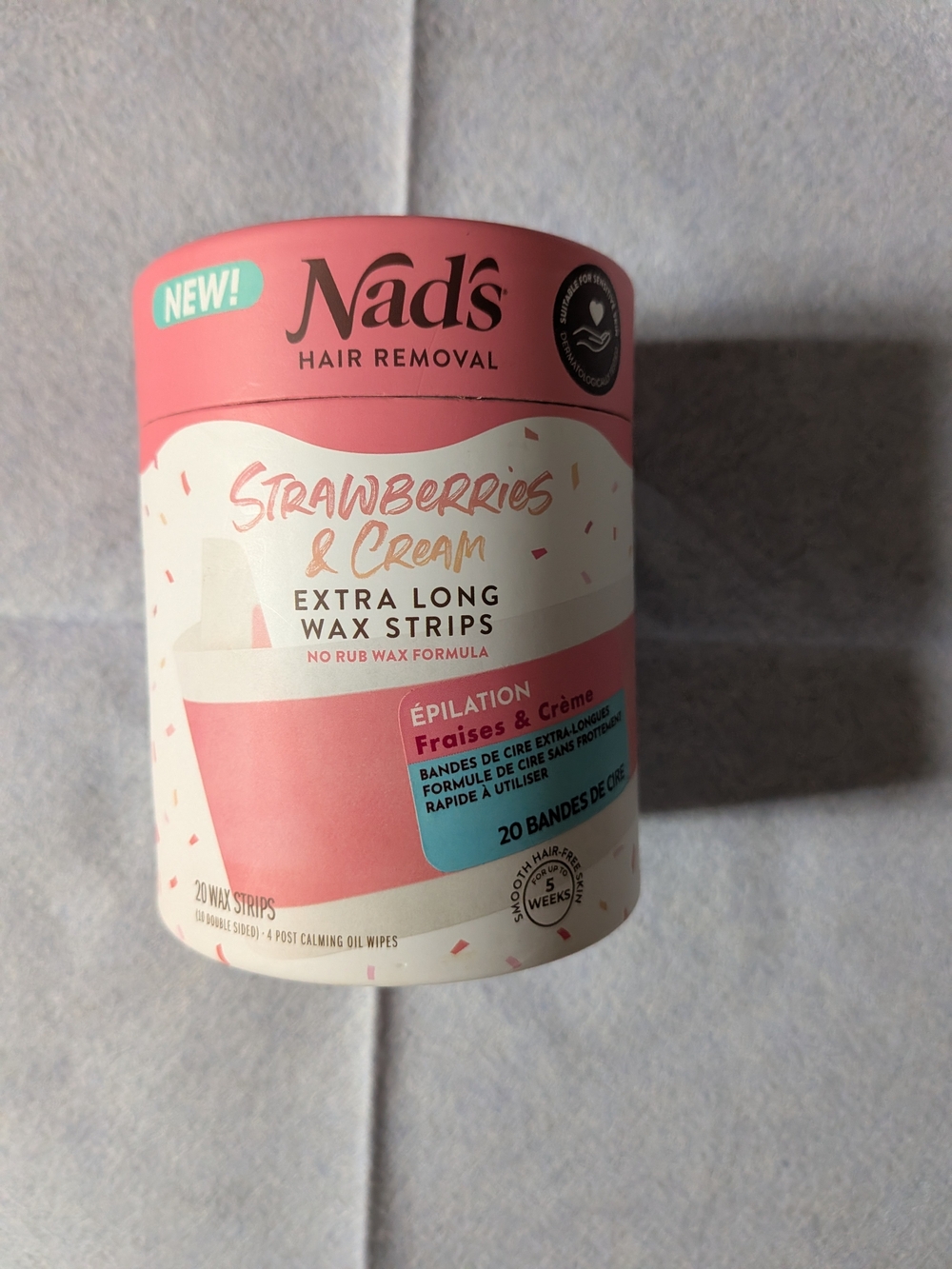 Strawberries & Cream Extra Long Wax Strips — Pink